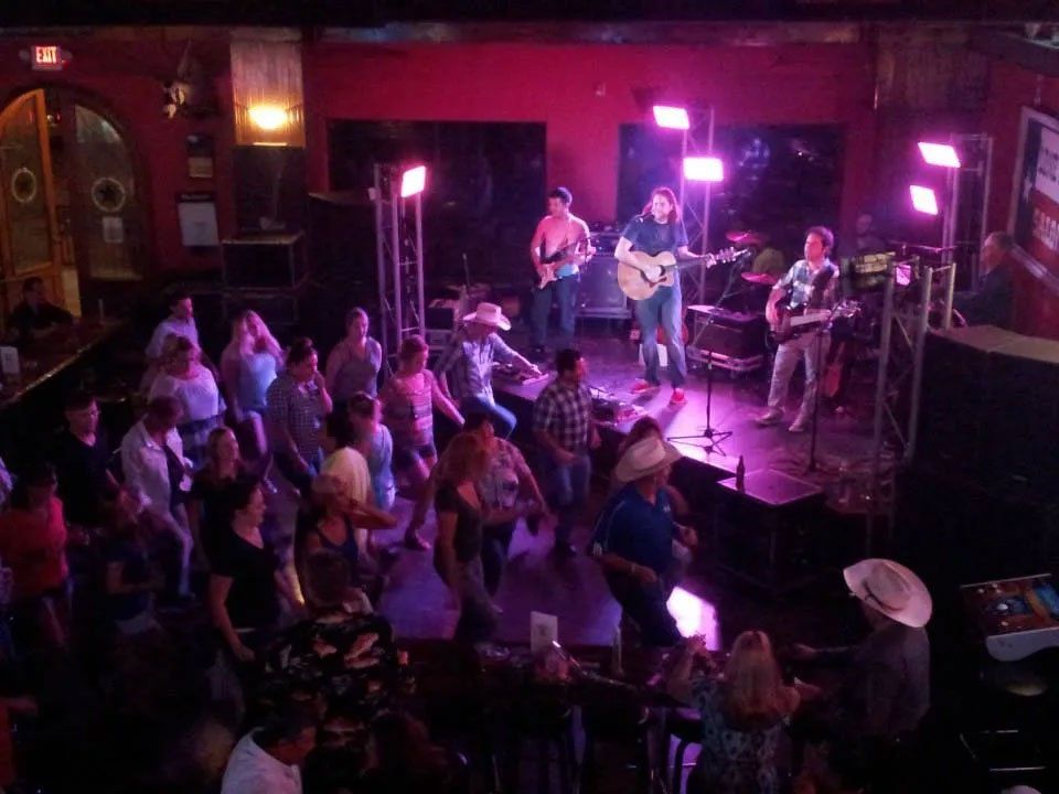 line dancing at our country western saloon in Richmond, TX