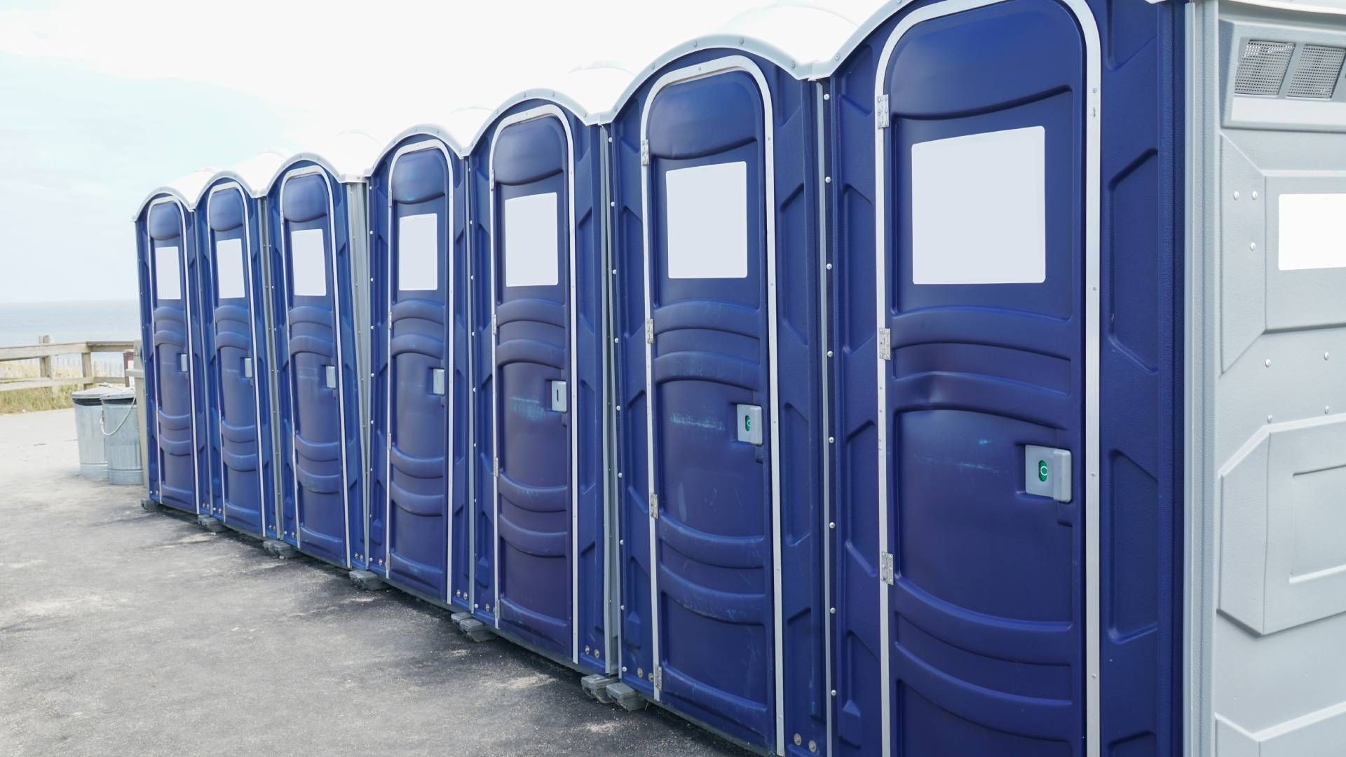 Portable restrooms at an outdoor event near Lexington, Kentucky (KY)