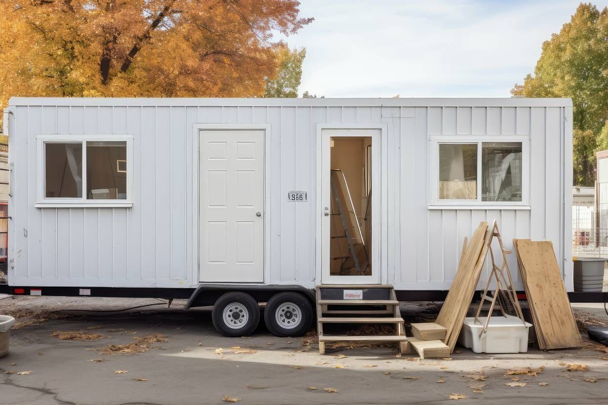 Mobile office trailers acting as a portable office near Lexington, Kentucky (KY)