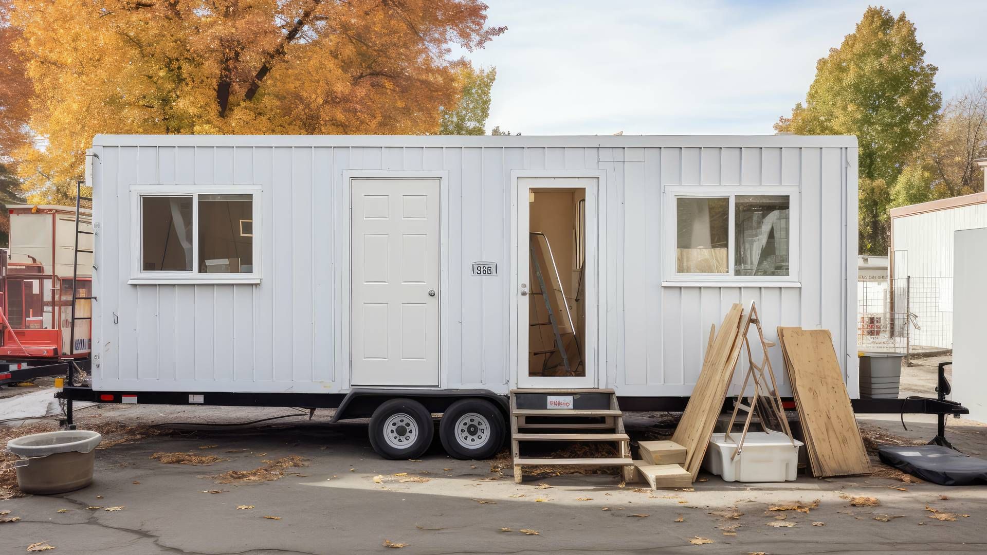 Mobile office trailers acting as a portable office near Lexington, Kentucky (KY)