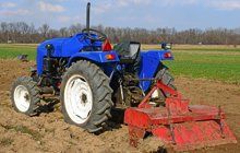 blue farm equipment