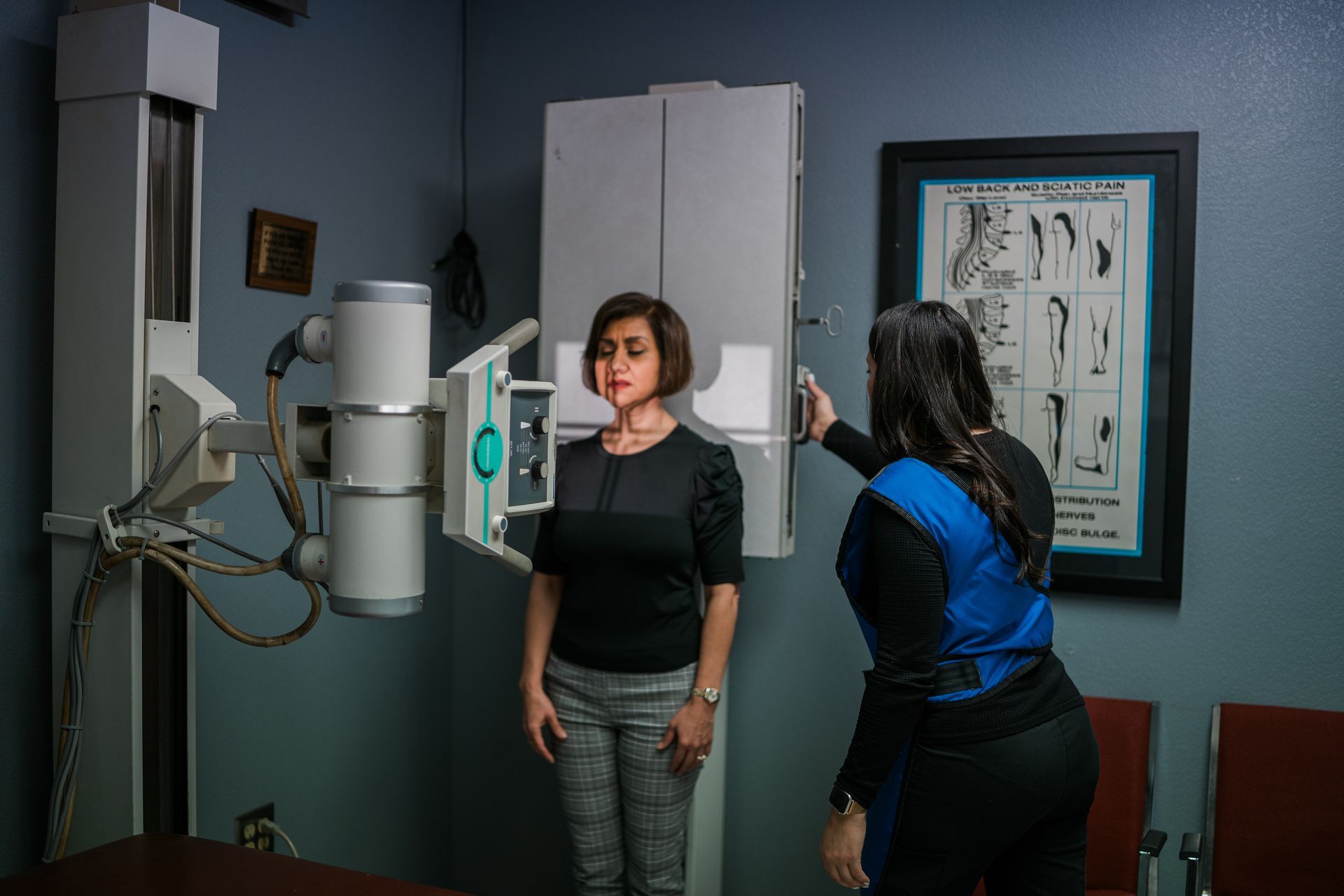 Patient in an x-ray appointment