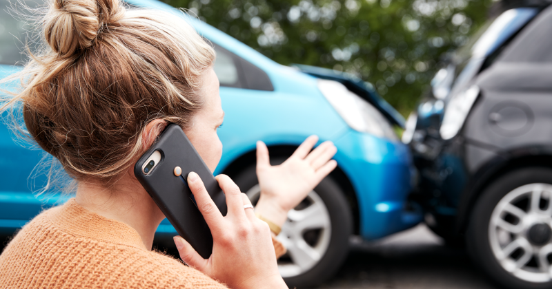 woman who was just in an accident