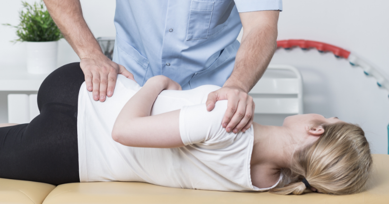 patient getting a chiropractic adjustment 