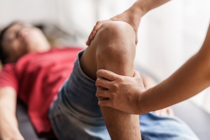 patient doing physical therapy 