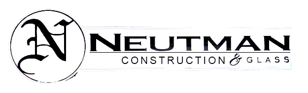 Logo for Neutman Construction & Glass featuring an ornate 