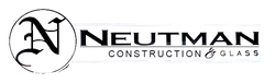 Logo for Neutman Construction & Glass featuring an ornate 