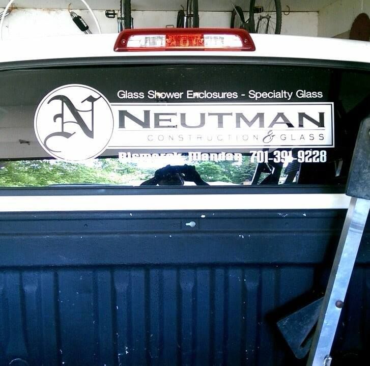 White truck window with 