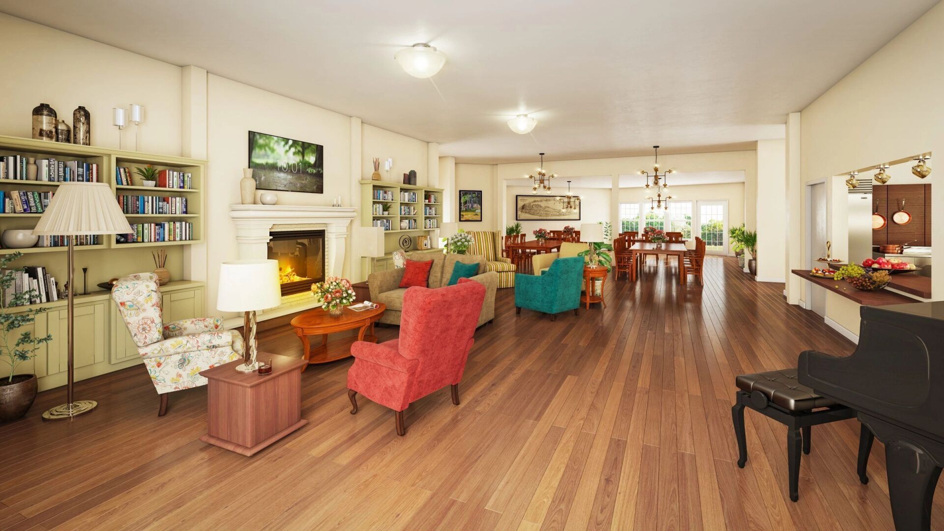 Inside of Johnson Creek Village