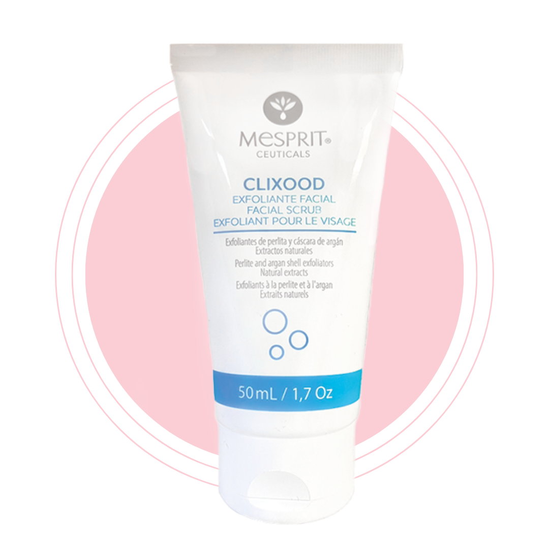 Un tubo de gel exfoliante facial Mesprit Clixood