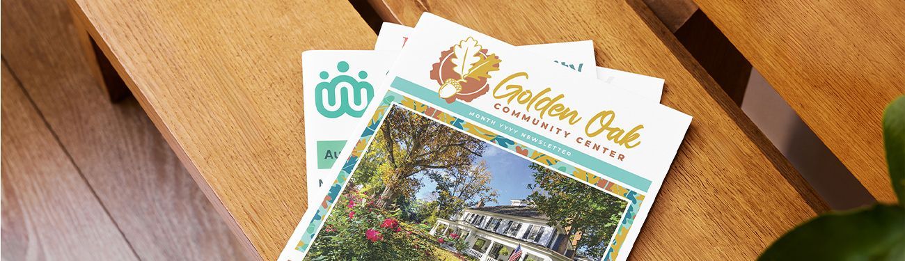 Newsletters with a beautiful brand design displayed at the top