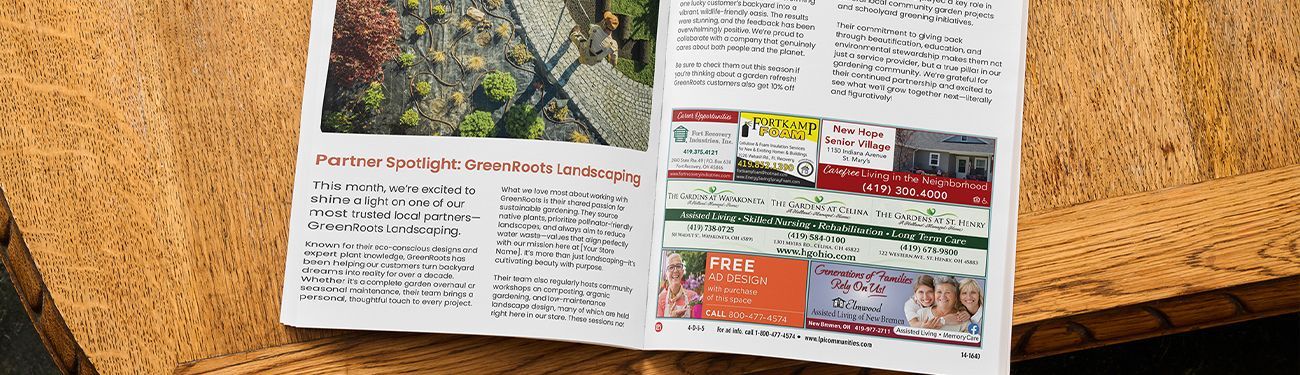 Image of a newsletter showing a partner spotlight article. 