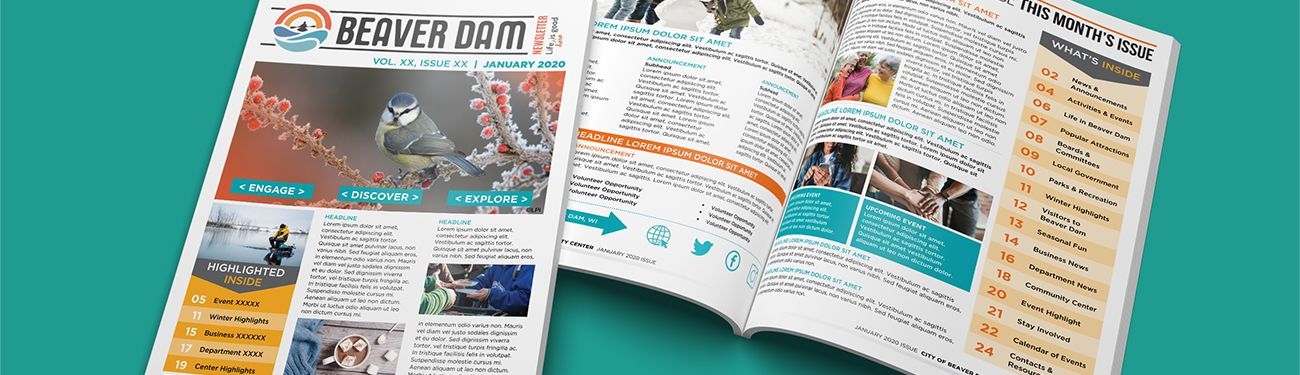 A newspaper is open to a page with a picture of a bird on it.