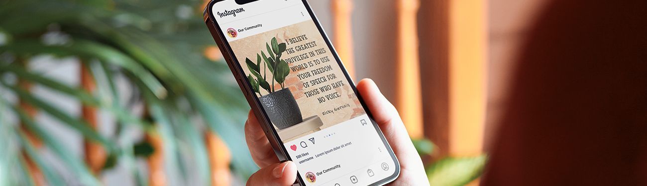 Hand holding a phone with an image displayed on the screen.