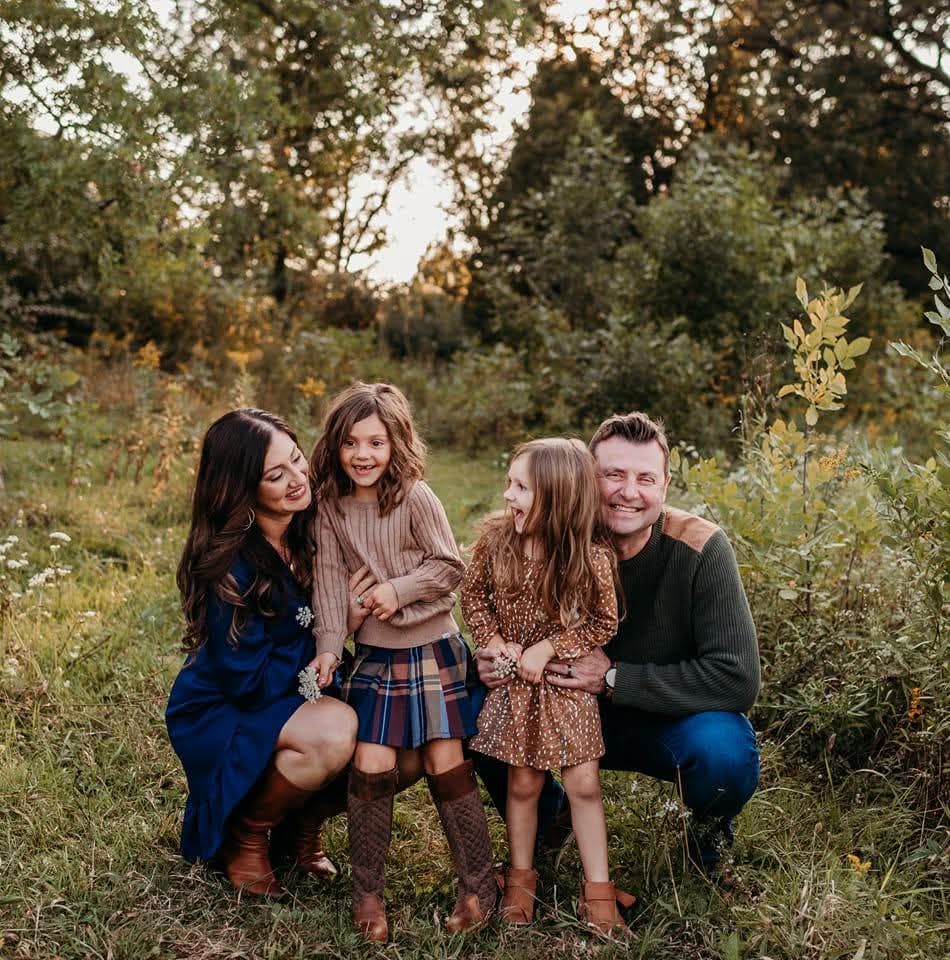 Matt Inkmann with his wife and two little girls.