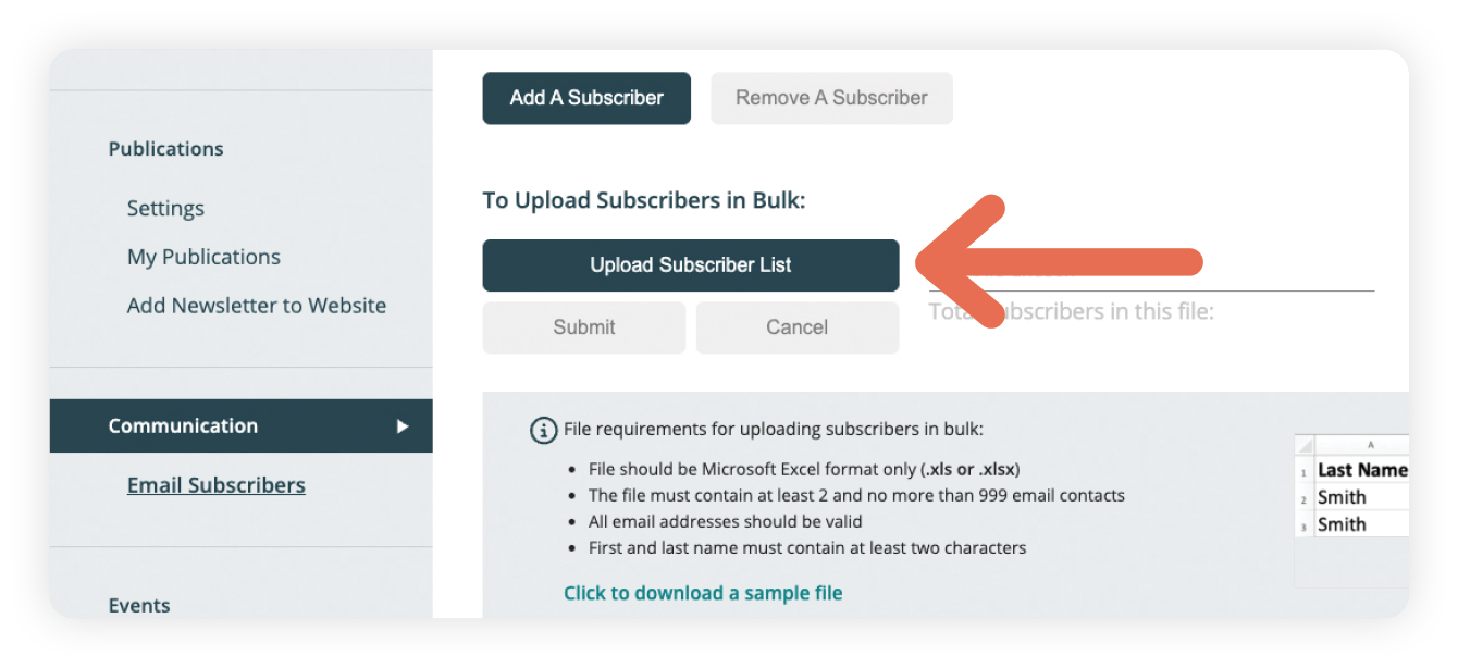 A screenshot of a website with an arrow pointing to the right.