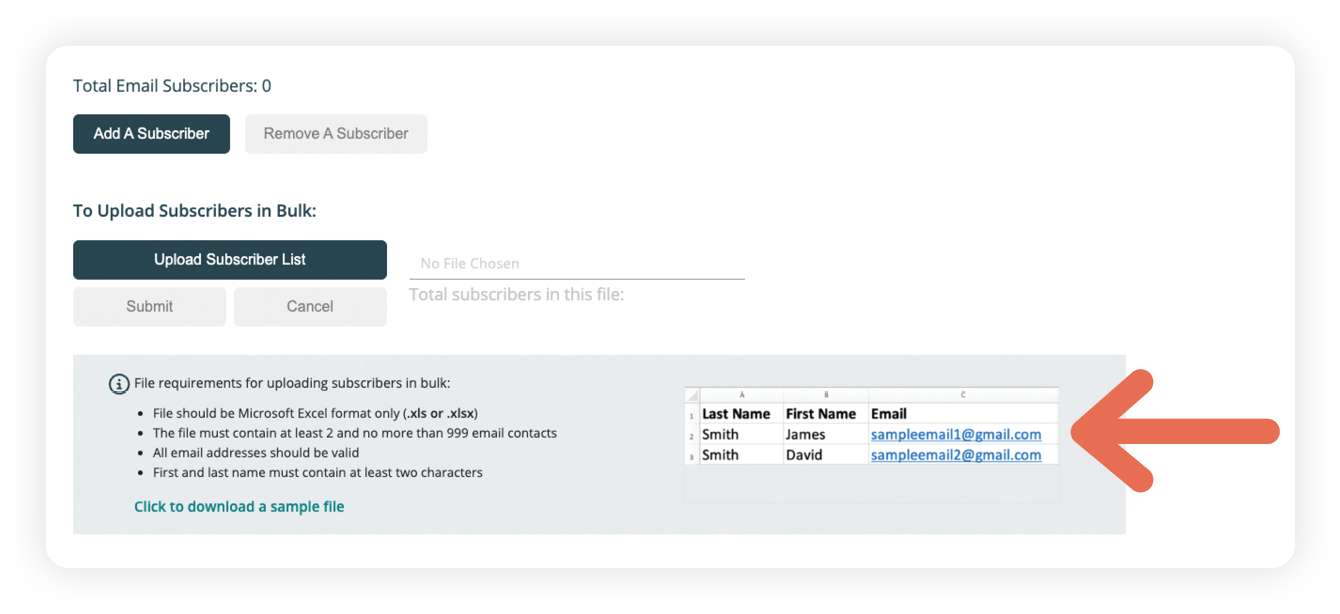 A screenshot of a website with an arrow pointing to the left.