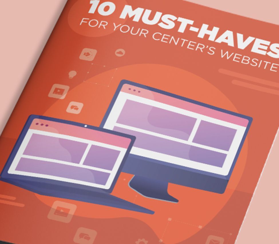 A book titled 10 must-haves for your center 's website.