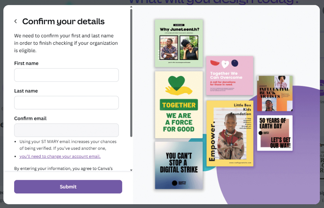 A screenshot of a website that says staff are eligible to modify this information.