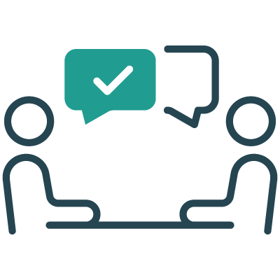 A line drawing of a hand is holding a person.