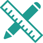 A ruler and pencil crossed over each other.