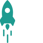 A green rocket is flying through the air.