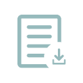 An icon of a sheet of paper with an arrow pointing down.