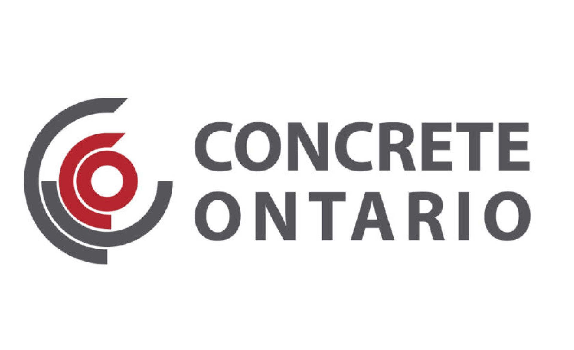 The logo for concrete ontario is on a white background.