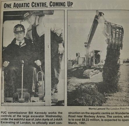a newspaper article about an aquatic centre coming up
