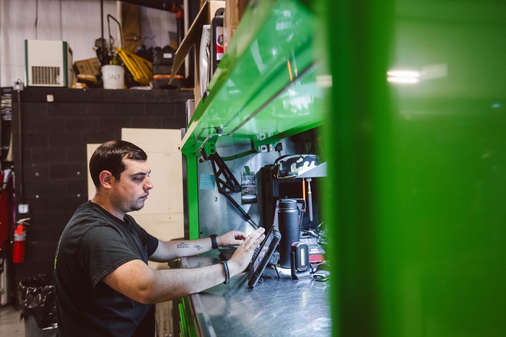 technician using tools