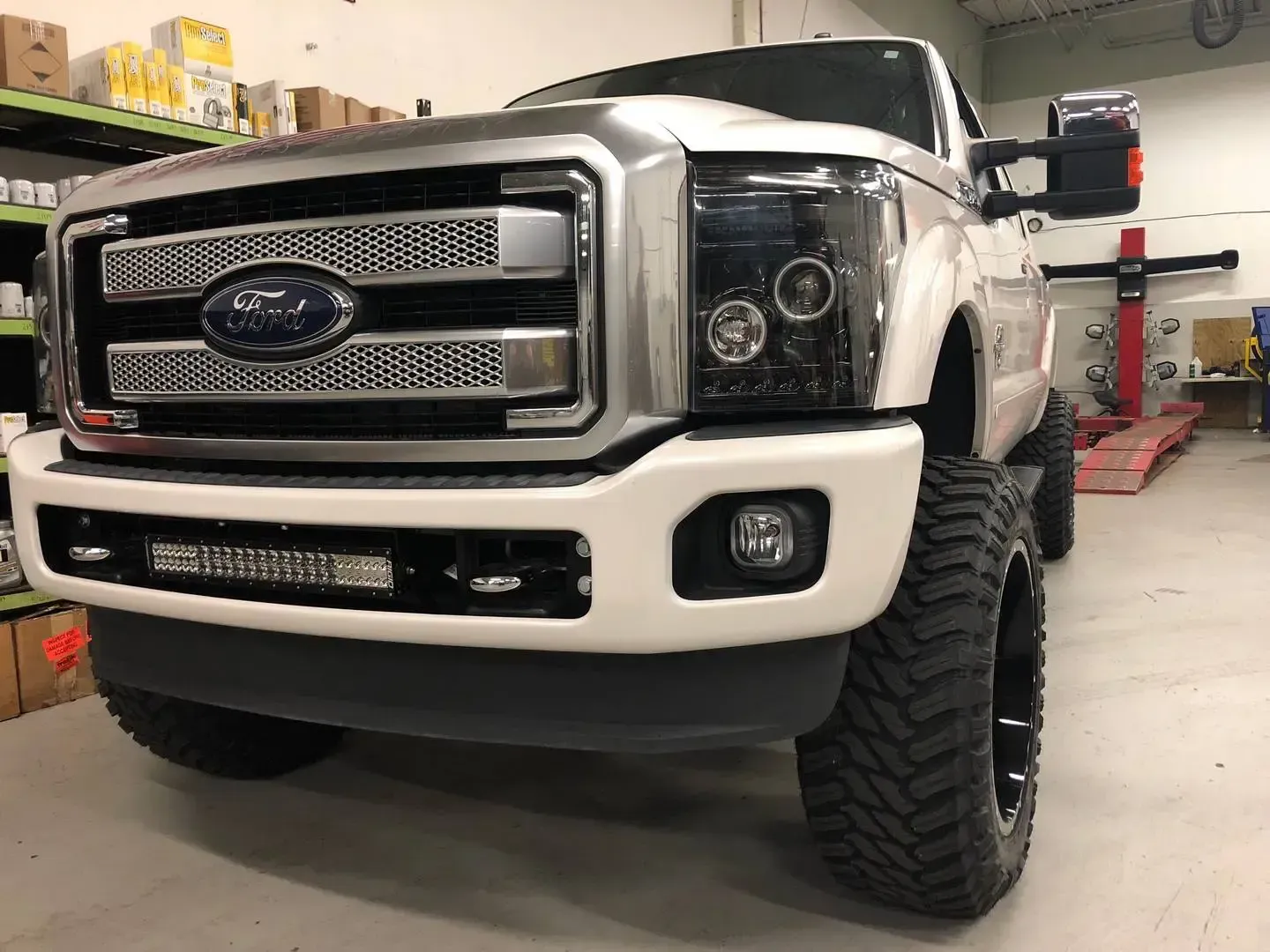 front of Ford truck