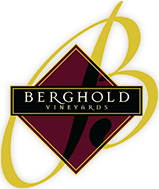 A logo for berghold vineyards is shown on a white background