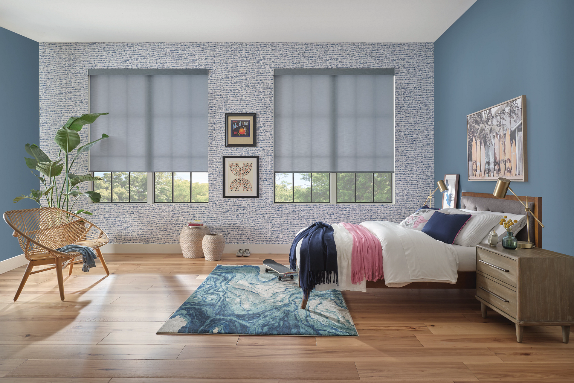 Roller & solar shades, Designer Roller Shades, blackout shades, banded shades near San Antonio, Texas (TX)