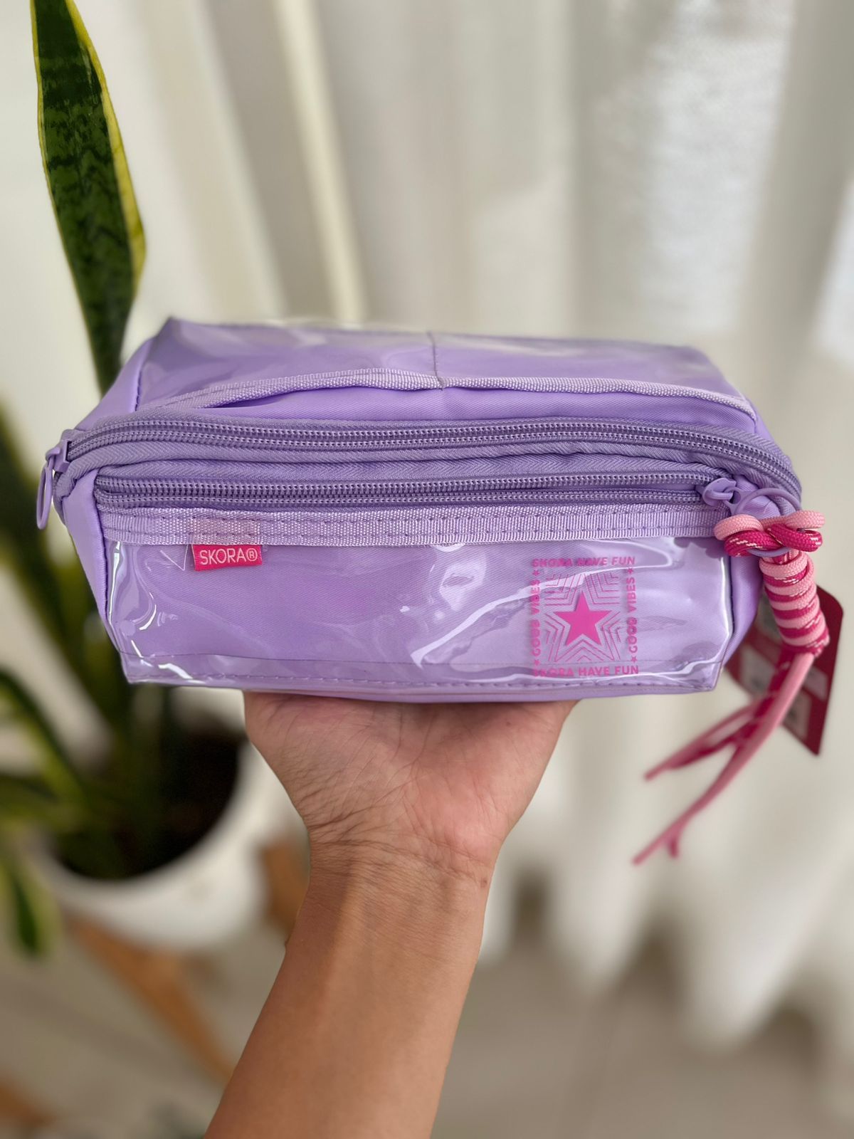 cartuchera skora lila