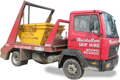 Skip Hire Lorry and Skips in Cardiff