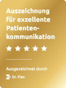 Dr. Flex Siegel in Gold für ausgezeichnete Patientenkommunikation