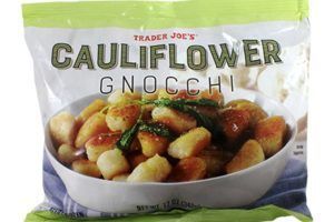 A bag of cauliflower gnocchi from trader joe 's