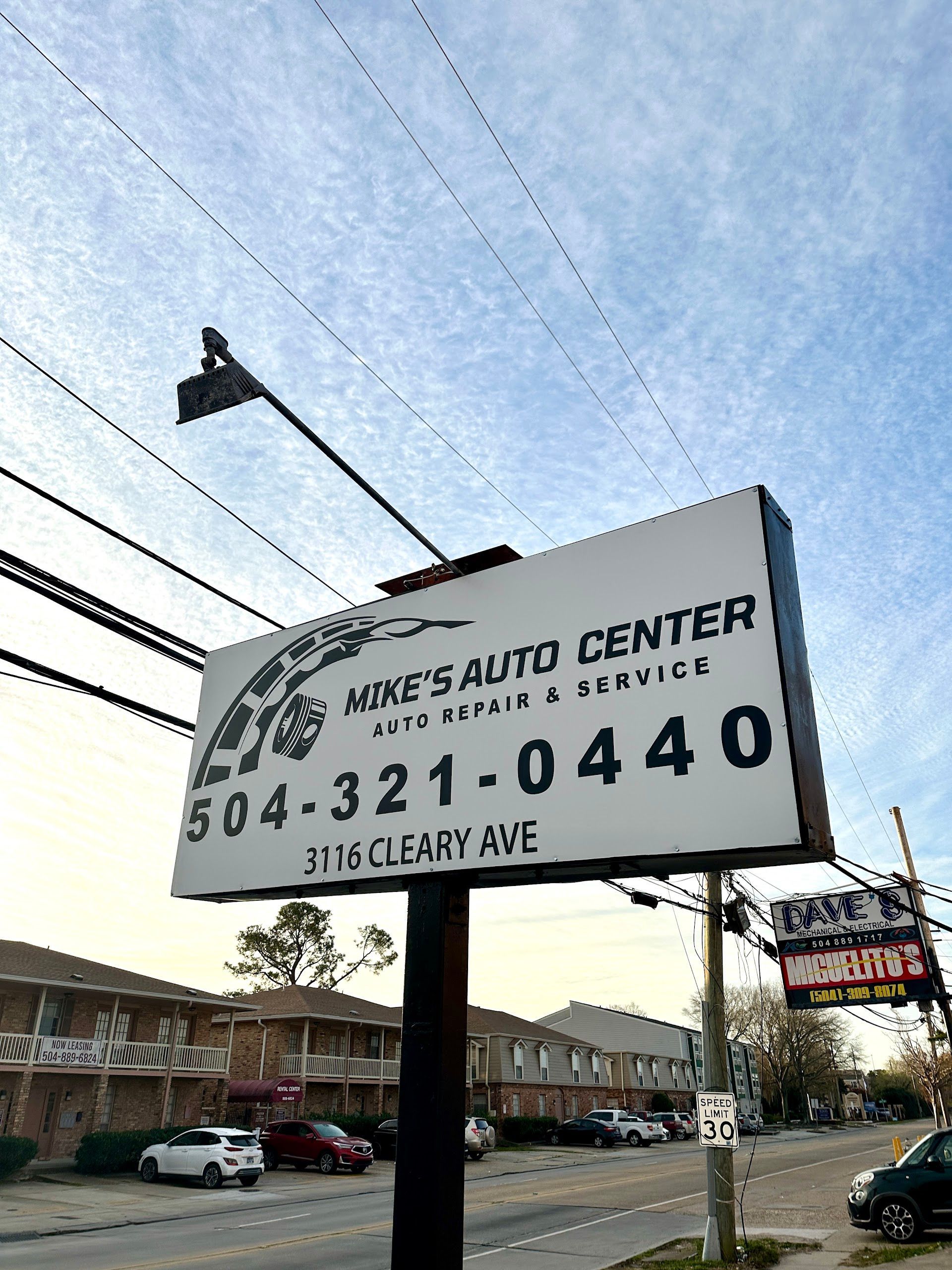 Sign for Mike's Auto Center | Mike's Auto Center