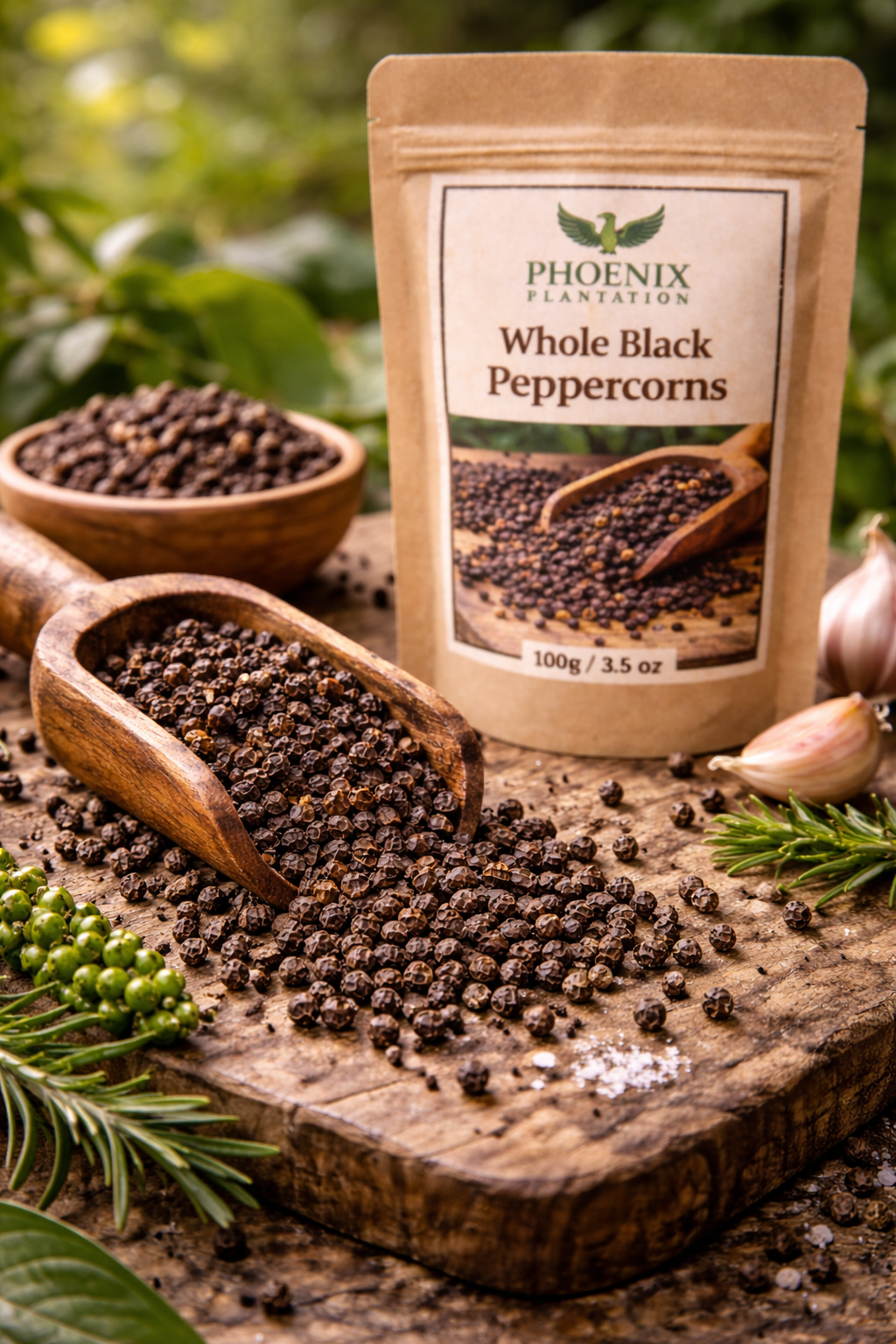 Whole Black Peppercorns – 100g