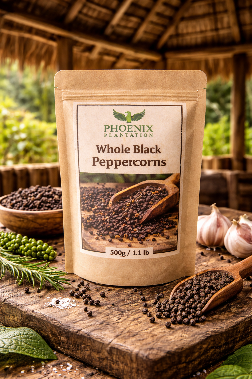 Whole Black Peppercorns – 500g
