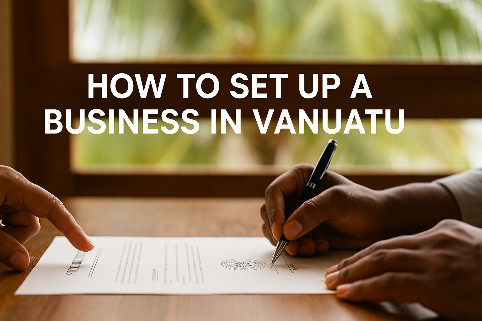 Vanuatu legal agent helping with notarisation and company registration.