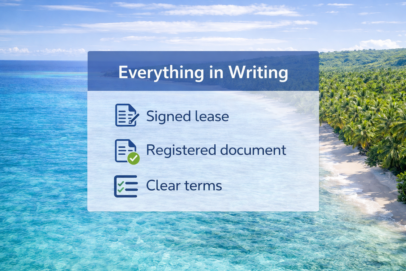 Ocean background with words 