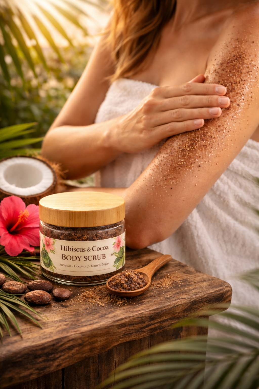 Hibiscus and Cocoa Body Scrub - 100g