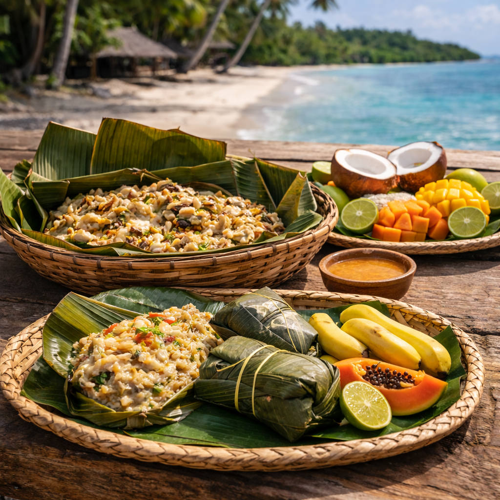 Hand holding a dark, rich handful of soil in a green, natural setting.