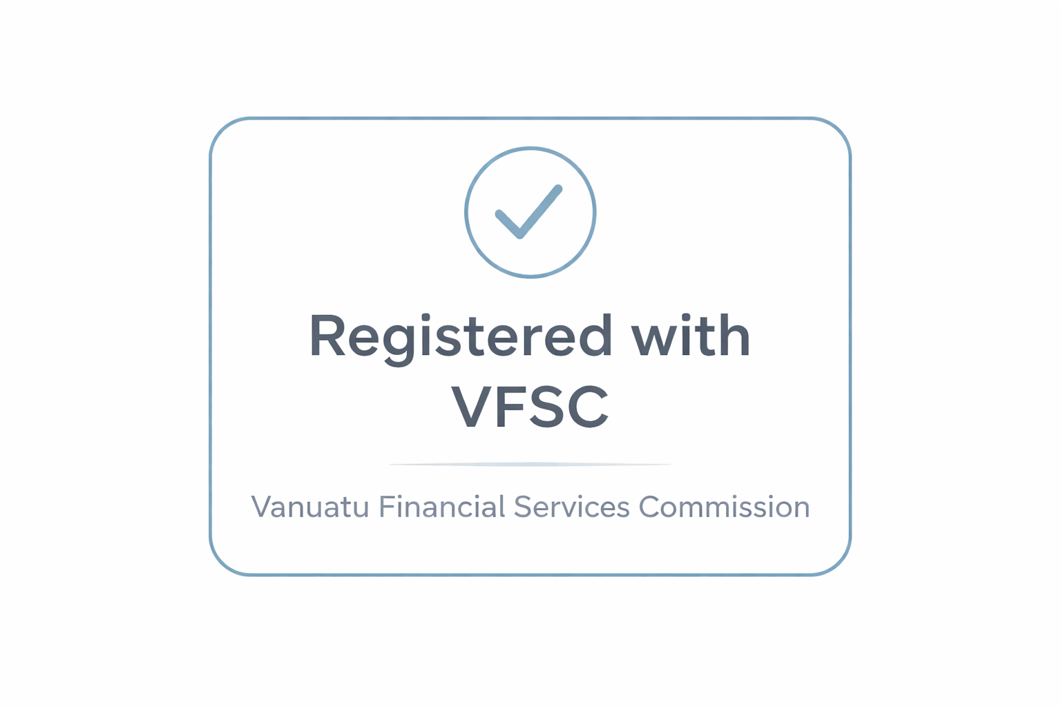 A dark blue shield icon with light blue trim containing the white text