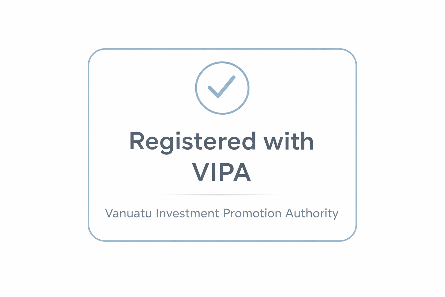 A light blue shield-shaped logo on a dark blue background with the text