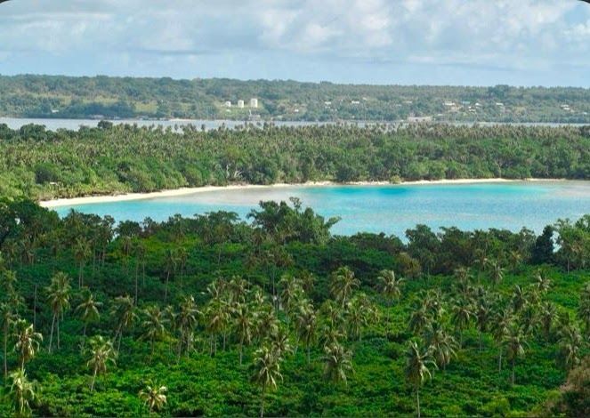 View from the main house on Phoenix Plantation Aore Island Vanuatu