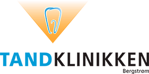 Logo for Tandklinikken Berström, en tandklinik. En tandillustration i en orange og hvid trekant.