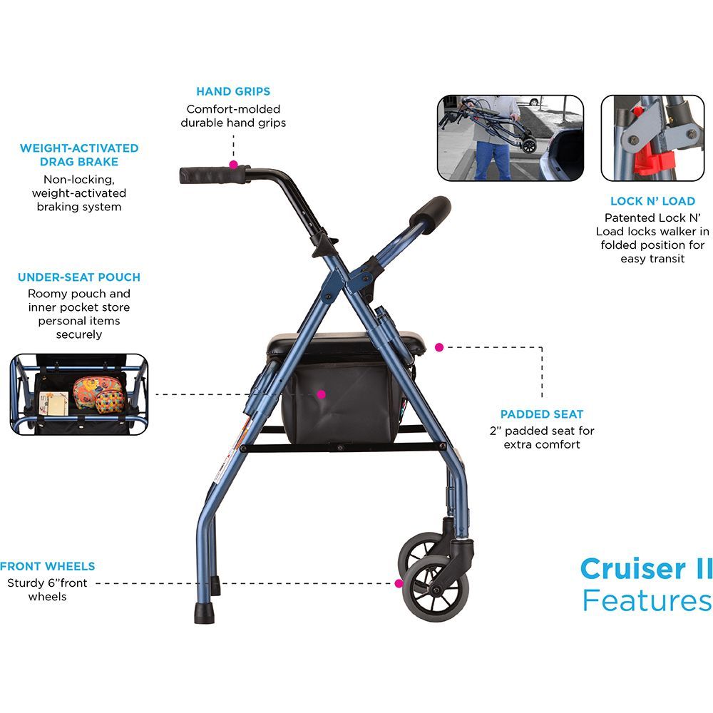 Nova Cruiser II Rolling Walker