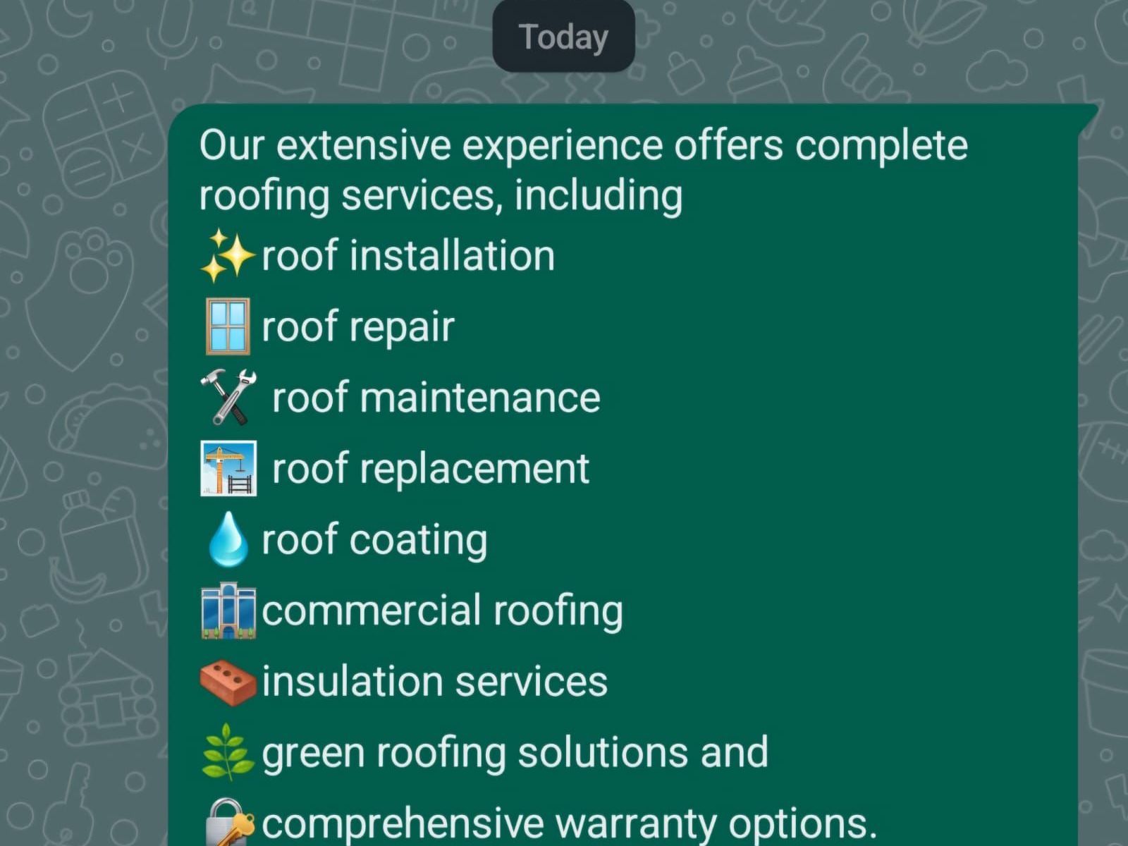 Edri Roofing Services With emojis